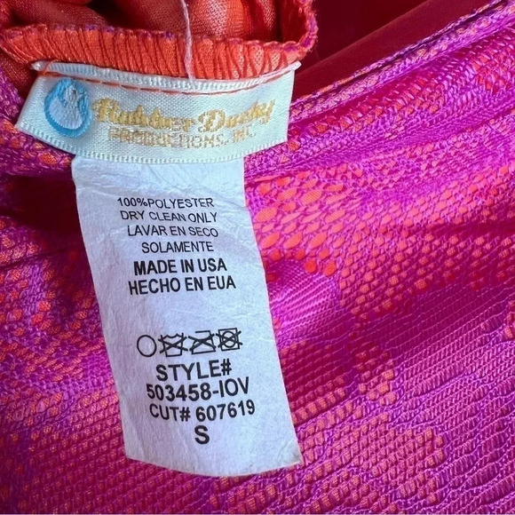 Rubber Ducky Productions Lace V-Back Dolman Sleeve Mini Dress Size Small - Picture 6 of 6